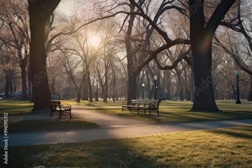 Park sunlight outdoors nature.