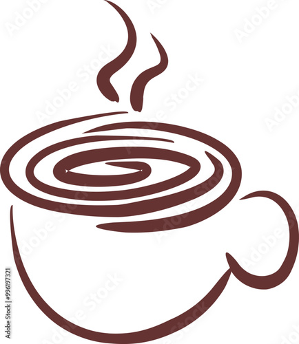 The coffee cup logo icon 