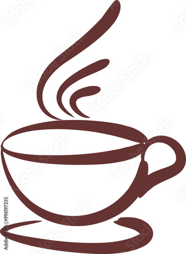 The coffee cup logo icon 