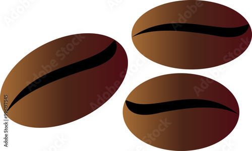 The coffee bean logo icon 