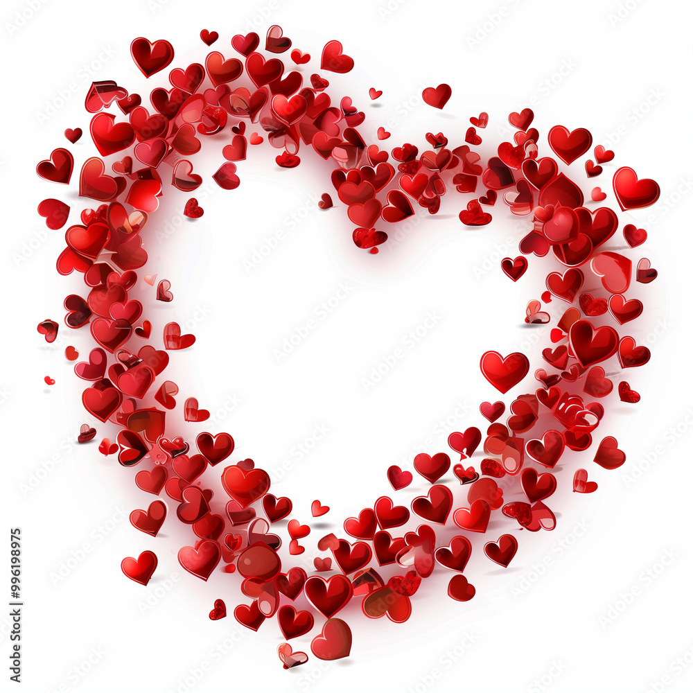 A heart made of many red hearts A heart made of many red hearts