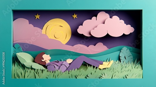 A whimsical paper art scene...