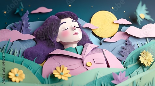 A whimsical paper art scene...