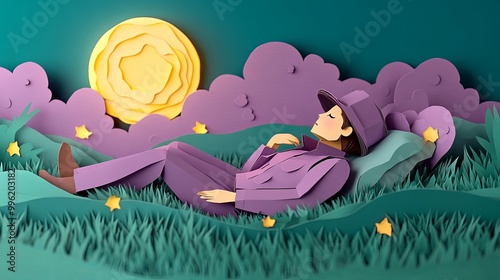 A serene, whimsical scene f...