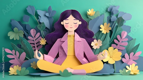 A serene, paper-crafted sce...