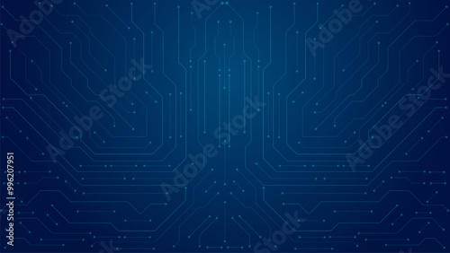 Modern technology circuit board or Artificial intelligence AI. Computer machine learning vector editable