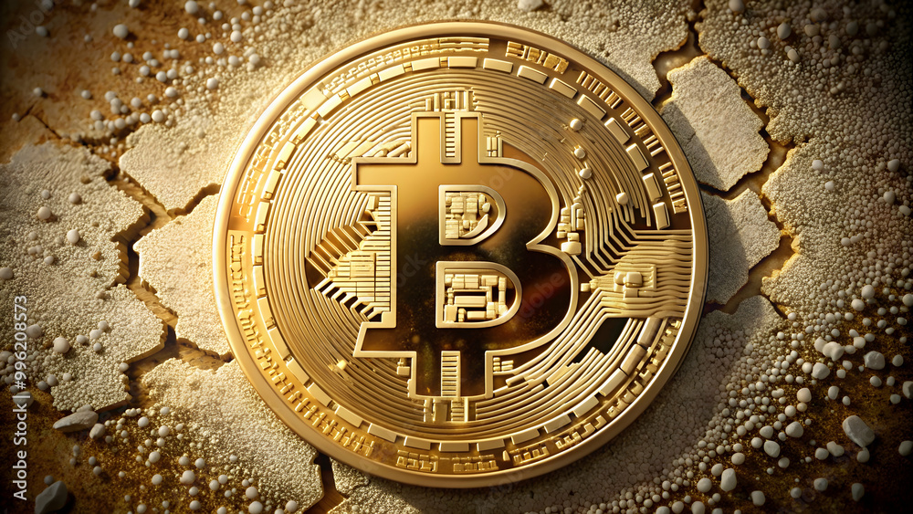 of breaking Bitcoin symbolizing the end and halving concept of BTC in 2024, bitcoin, cryptocurrency, halving, digital of breaking Bitcoin symbolizing the end and halving concept of BTC in 2024, bitcoin, cryptocurrency, halving, digital