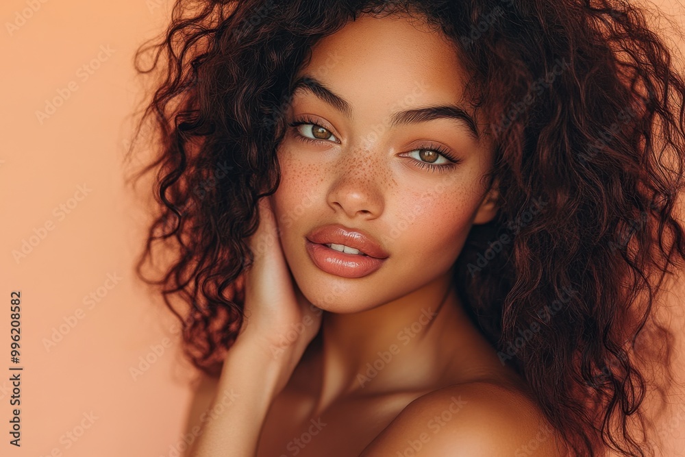 Playful Portrait of Woman with Bouncy Curls Making a Kissy Face
Playful Portrait of Woman with Bouncy Curls Making a Kissy Face
