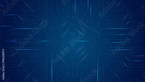 Modern technology circuit board or Artificial intelligence AI. Computer machine learning vector editable