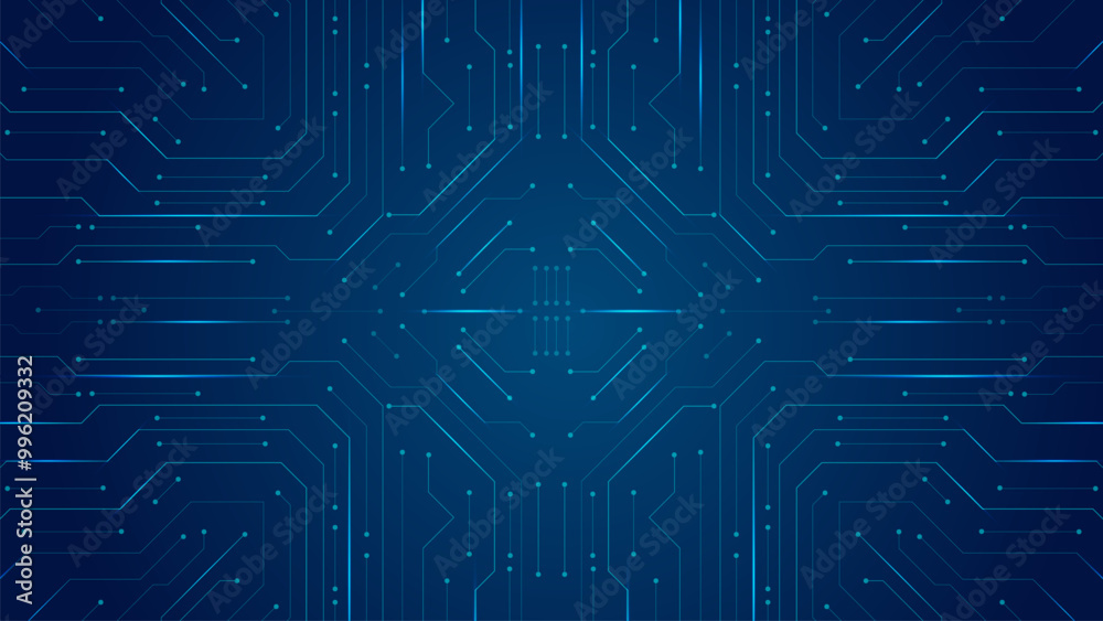 Circuit board in modern technology or Artificial intelligence AI. Computer machine learning vector editable Circuit board in modern technology or Artificial intelligence AI. Computer machine learning vector editable