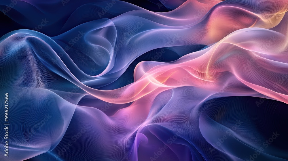 Flowing Abstract Shapes in Harmonious Colors