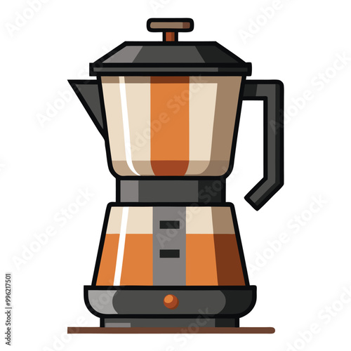 Coffee maker vector illustration isolated on a white background