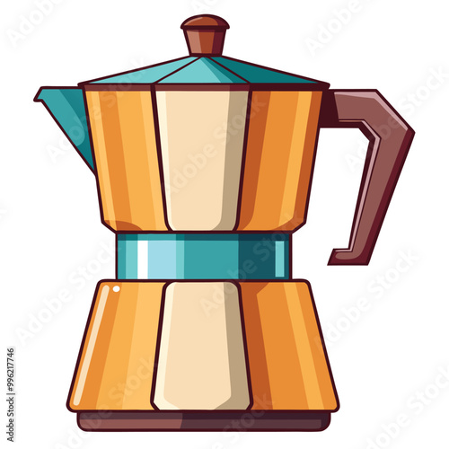 Coffee maker vector illustration isolated on a white background