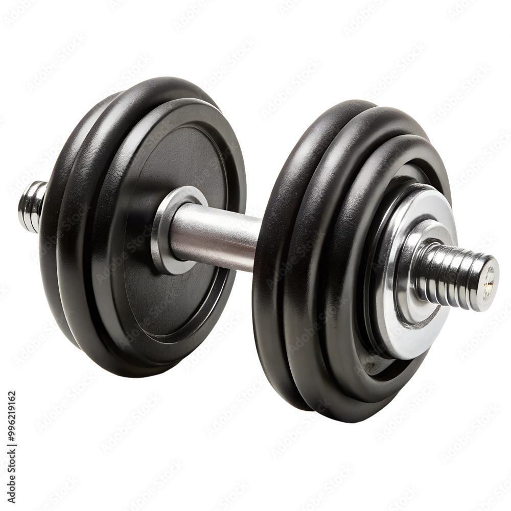 Black dumbbell on a transparent or white isolated background. Black dumbbell on a transparent or white isolated background.