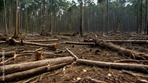 Wallpaper Mural Deforestation Impact Cutdown Trees Forest Fires Wildlife Torontodigital.ca