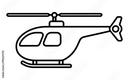 Helikopter ilustracja kolorowanka