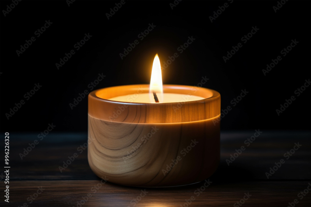 Warm Candle Light in Dark Room Setting Warm Candle Light in Dark Room Setting