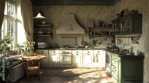 Rustic Vintage Kitchen Interior Design: Cozy and Charming