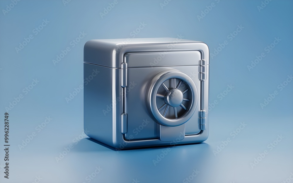 3D Vector Icon of a Bank Safe Box Symbolizing Financial Security 3D Vector Icon of a Bank Safe Box Symbolizing Financial Security