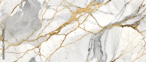 Smooth, polished marble texture with intricate veining in shades of white, grey, and gold