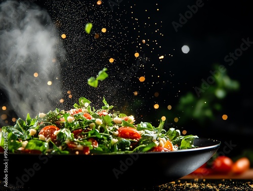 A chef using an ultrasonic homogenizer to create a perfectly emulsified vinaigrette photo