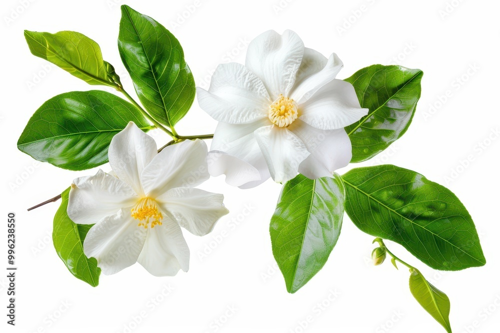 Obraz premium Isolated blooming jasmine with white background