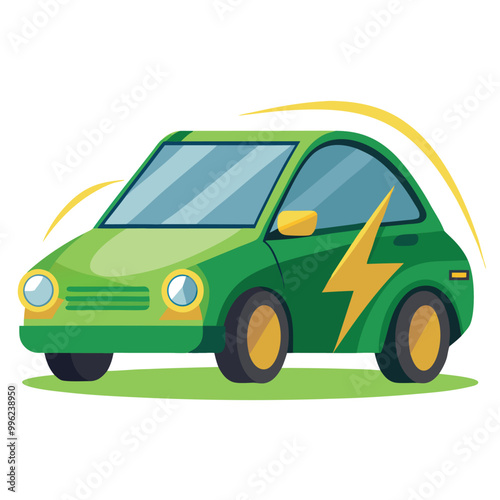 Electric car vector illustration