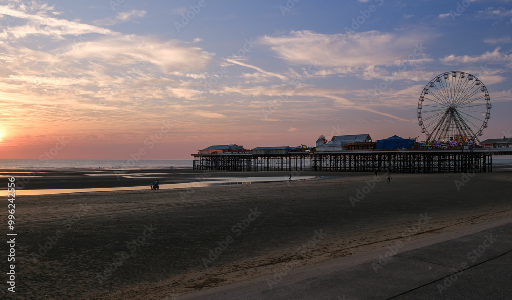 Fototapeta premium Sunset Serenity at the Pier