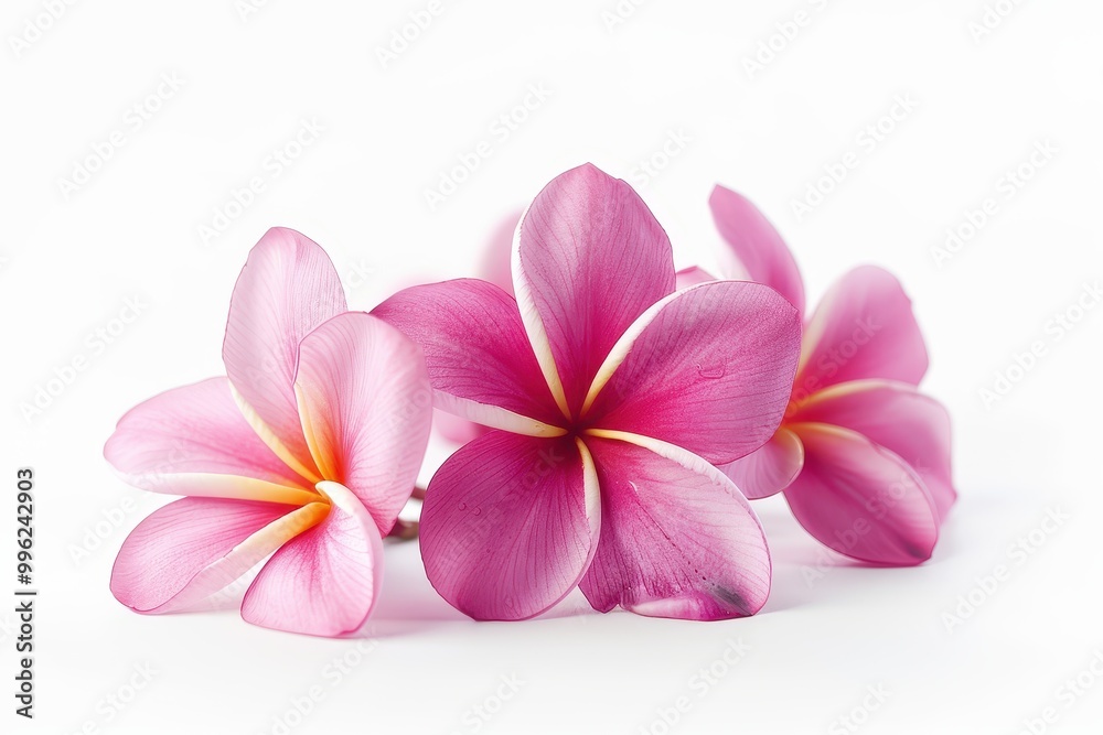 Pink tropical flower isolated on white background Pink tropical flower isolated on white background