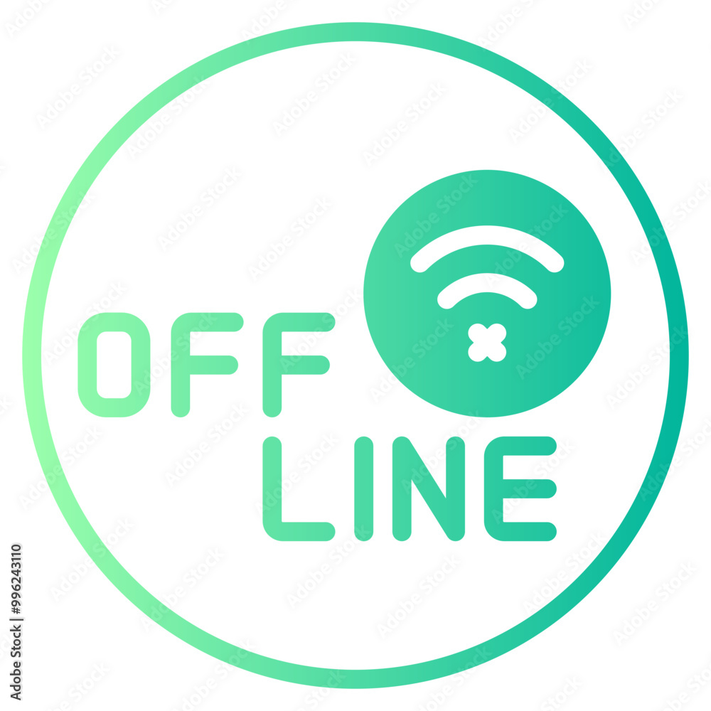 no internet gradient icon no internet gradient icon