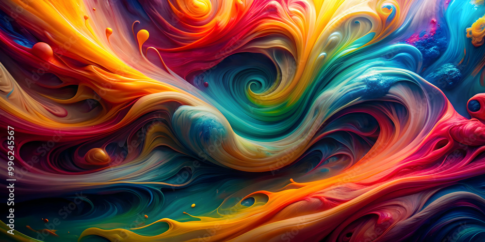 Vibrant swirls of paint in fluid motion creating a mesmerizing and artistic pattern , vibrant, swirls, paint Vibrant swirls of paint in fluid motion creating a mesmerizing and artistic pattern , vibrant, swirls, paint