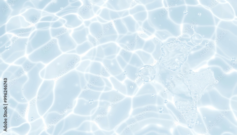 Realistic Transparent Water with Ripples and Bubbles, Ai generated Images Realistic Transparent Water with Ripples and Bubbles, Ai generated Images
