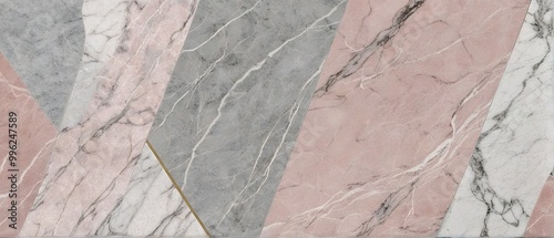 Abstract Marble Texture with Geometric Pattern