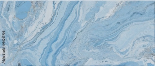 Abstract Blue Marble Swirls