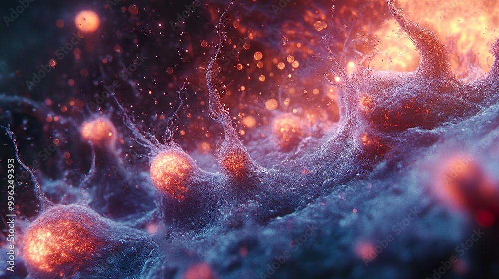 Cosmic Cell: A Glowing Abstract Art Cosmic Cell: A Glowing Abstract Art