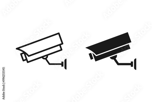 Security camera vector icon. cctv symbol