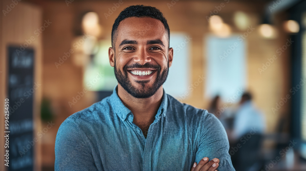 A smiling employee being recognized for their long-term commitment to the company A smiling employee being recognized for their long-term commitment to the company