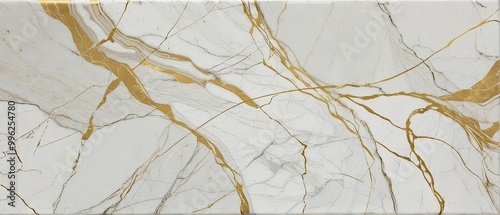 White Marble with Golden Veins