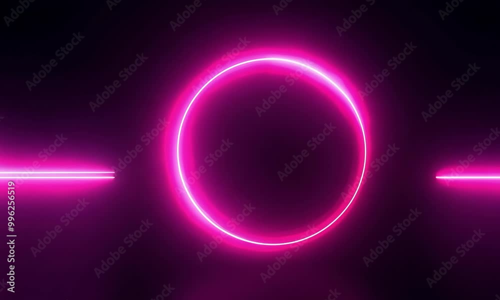 A glowing pink neon circle forms against a dark background, creating a modern and futuristic aesthetic. The bright neon light stands out, evoking a sense of technology and contemporary design A glowing pink neon circle forms against a dark background, creating a modern and futuristic aesthetic. The bright neon light stands out, evoking a sense of technology and contemporary design