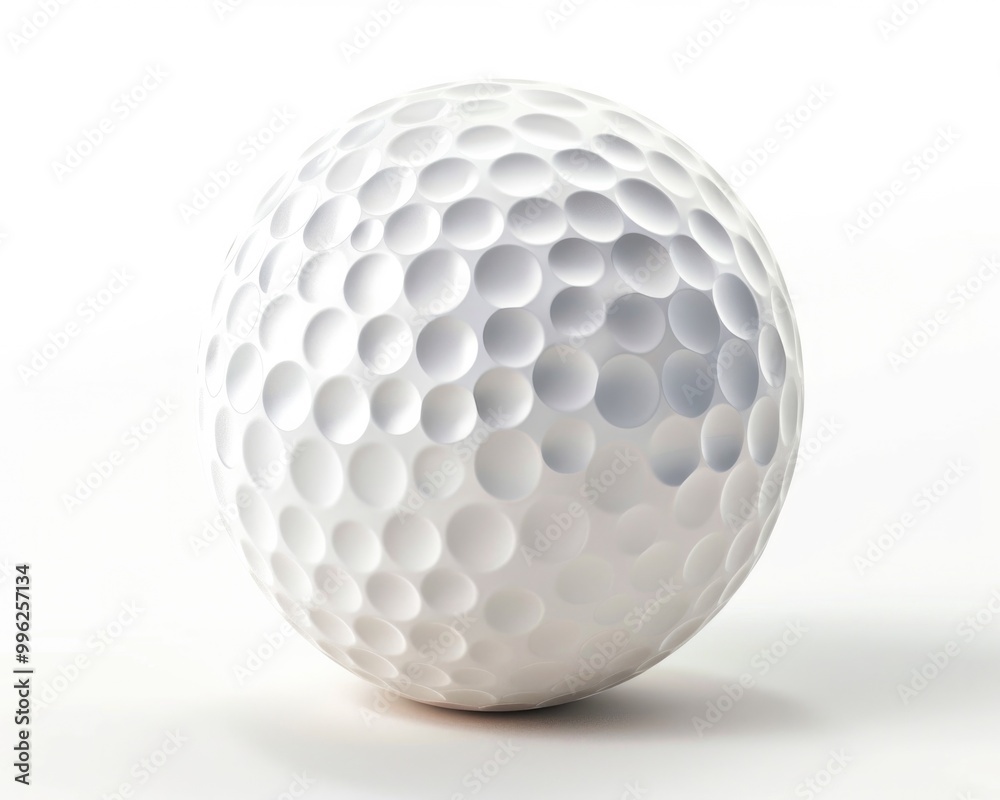 Golf Game. 3D Rendering of Isolated Golf Ball on White Background Golf Game. 3D Rendering of Isolated Golf Ball on White Background