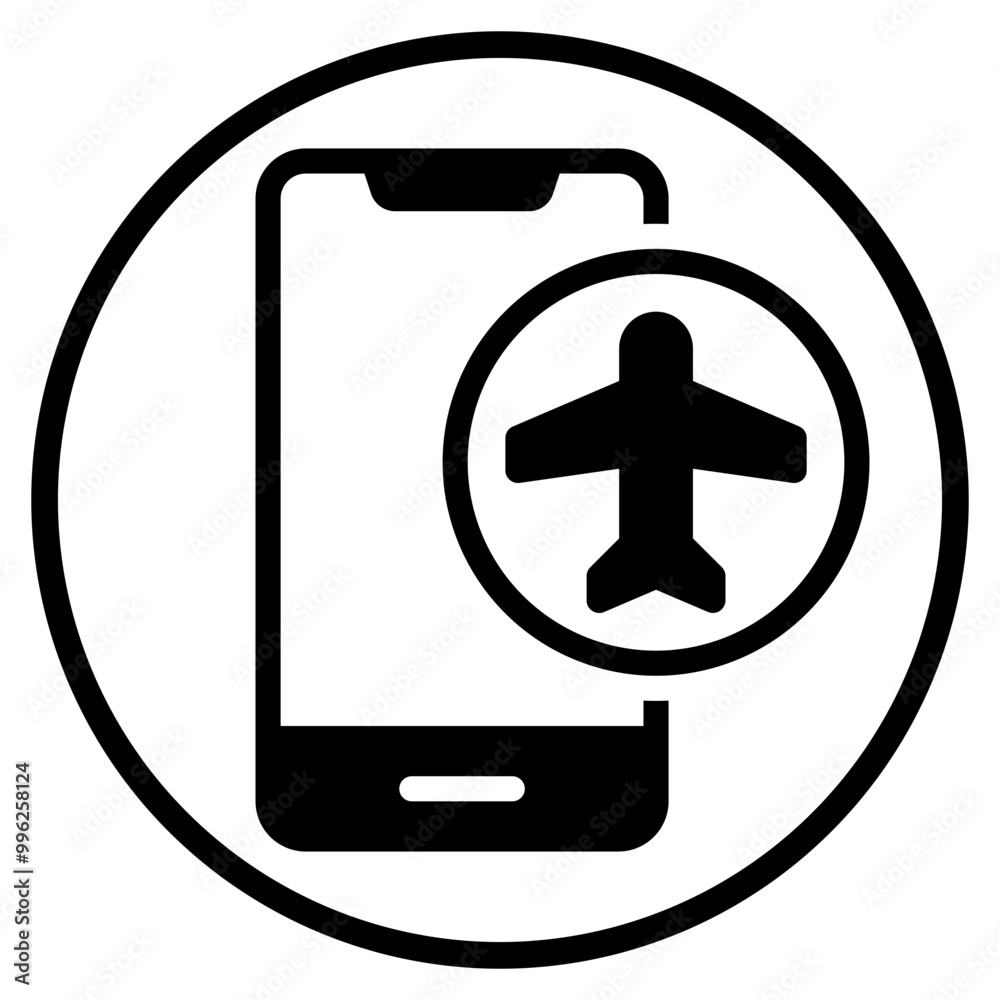 plane mode glyph icon plane mode glyph icon