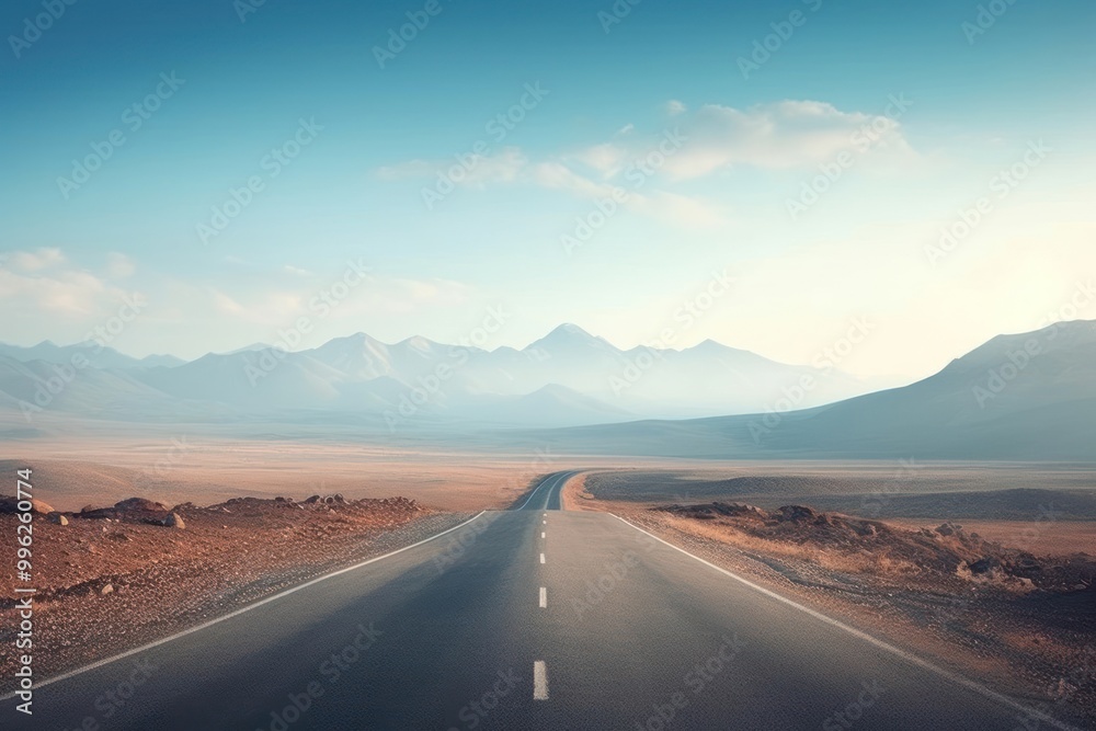 Naklejka premium Road background outdoors horizon highway.