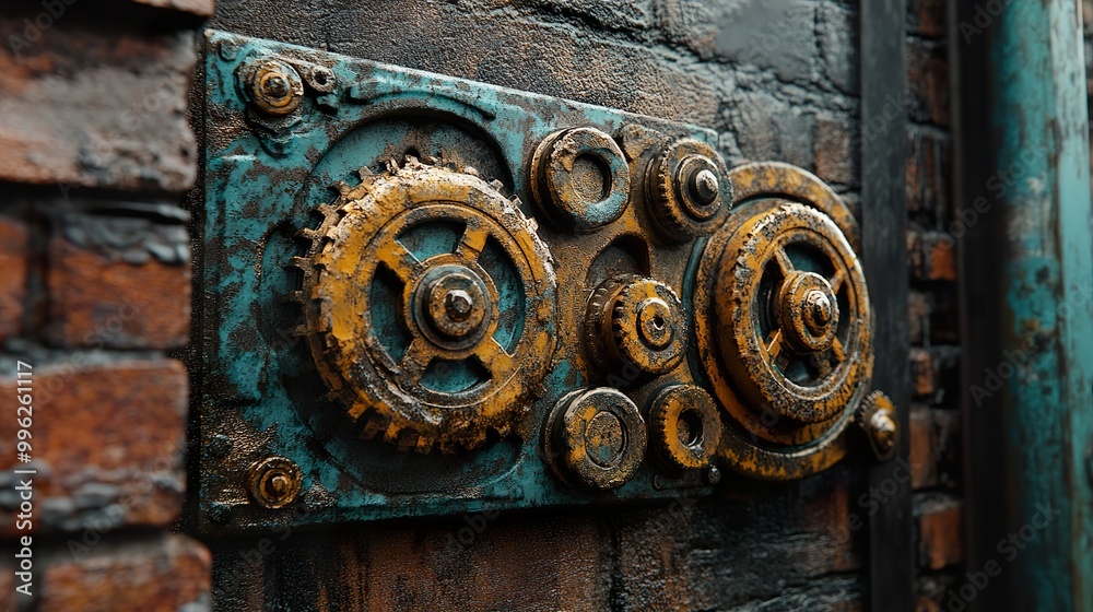 Rusty Gears: A Close Up of Industrial Machinery Rusty Gears: A Close Up of Industrial Machinery