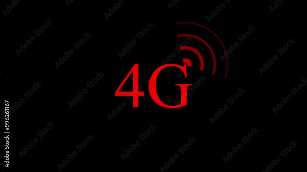 the Animated 4G network icon design in flat icon. Technology concept icon. 4G network. black background the Animated 4G network icon design in flat icon. Technology concept icon. 4G network. black background