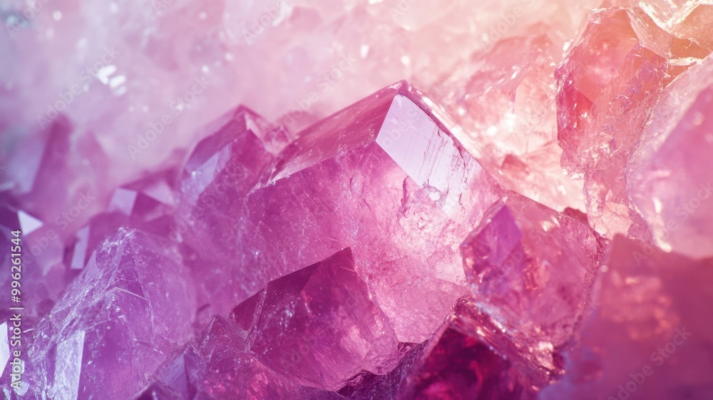 Detailed view of kunzite showcasing its soft pink and purple crystals in a macro shot. Detailed view of kunzite showcasing its soft pink and purple crystals in a macro shot.