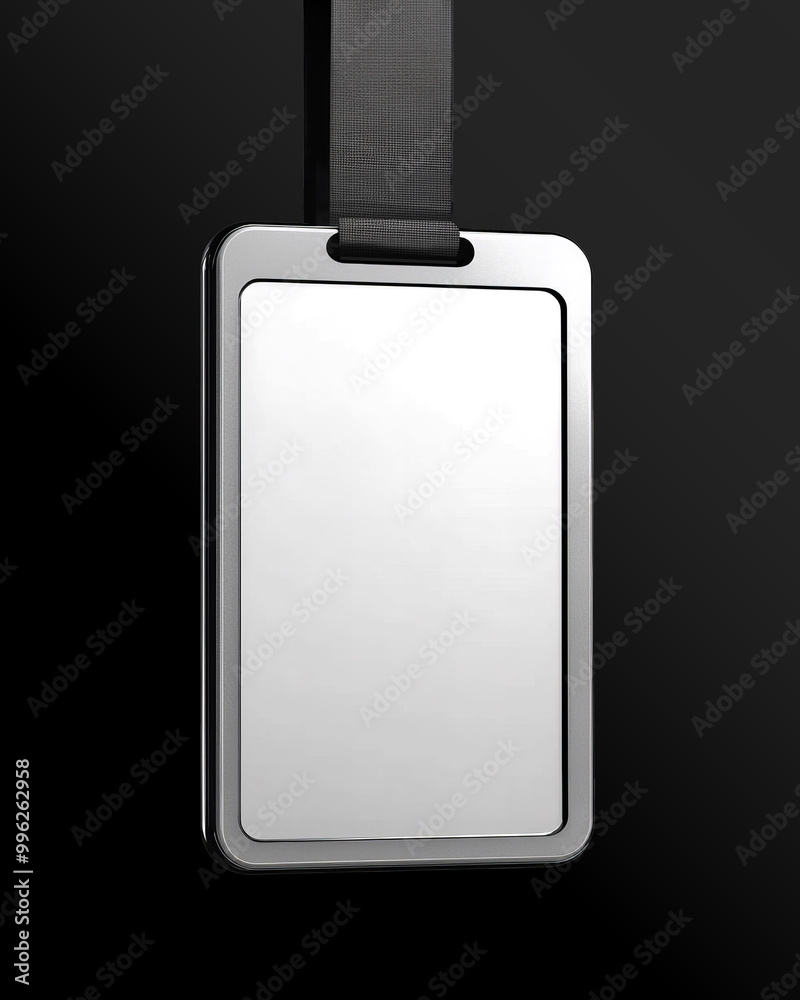 3D Metal ID Card Holder Mockup or Luggage Tag Mockup