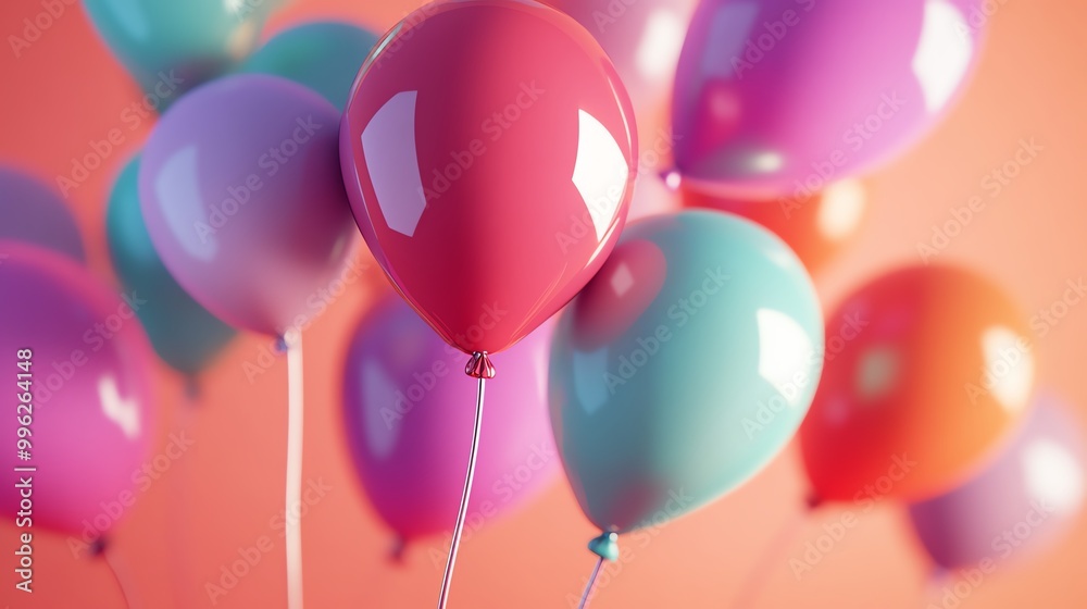 Colorful balloons floating in the air against a vibrant background, perfect for celebrations or events. Colorful balloons floating in the air against a vibrant background, perfect for celebrations or events.
