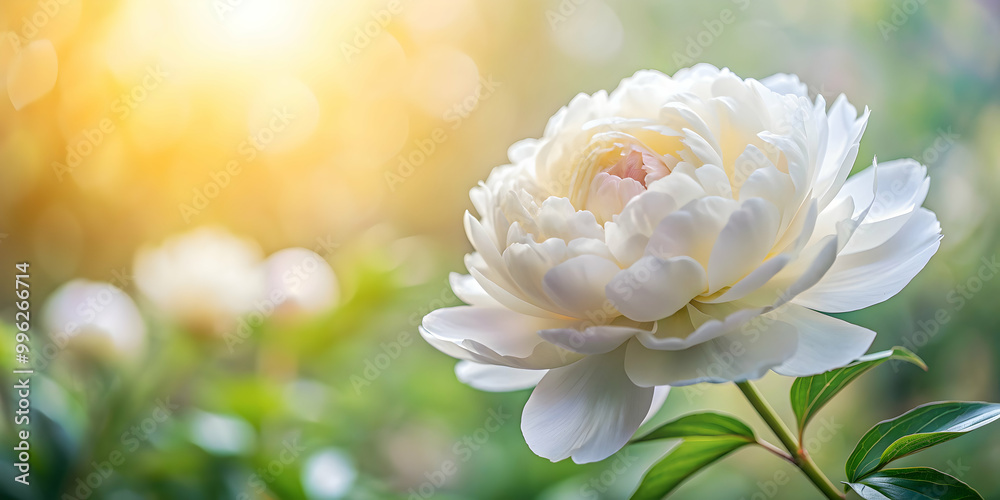 Close up of delicate white peony flower on a blurred background, white peony, flower, nature, bloom, petals, close-up, delicate Close up of delicate white peony flower on a blurred background, white peony, flower, nature, bloom, petals, close-up, delicate