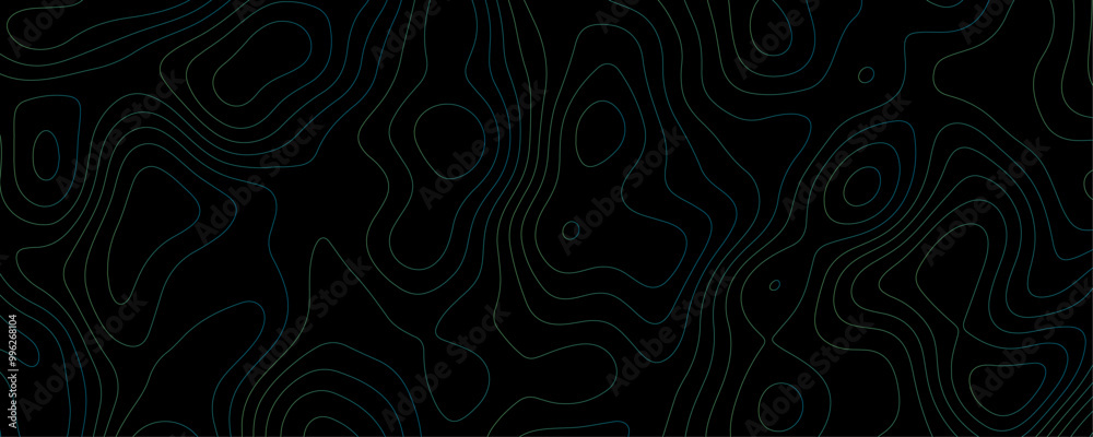 Abstract Topographic Terrain Illustration Featuring Geometric Contours and Depth Patterns for a Black and White Travel Design
