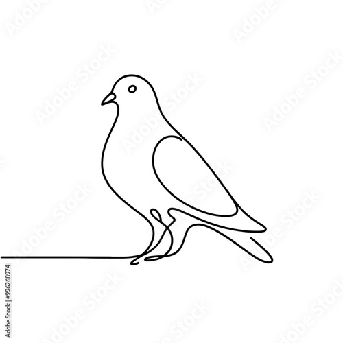 A bird is standing on a white background. The bird is small and has a long tail. The image has a simple and clean look, with the focus on the bird's form and posture